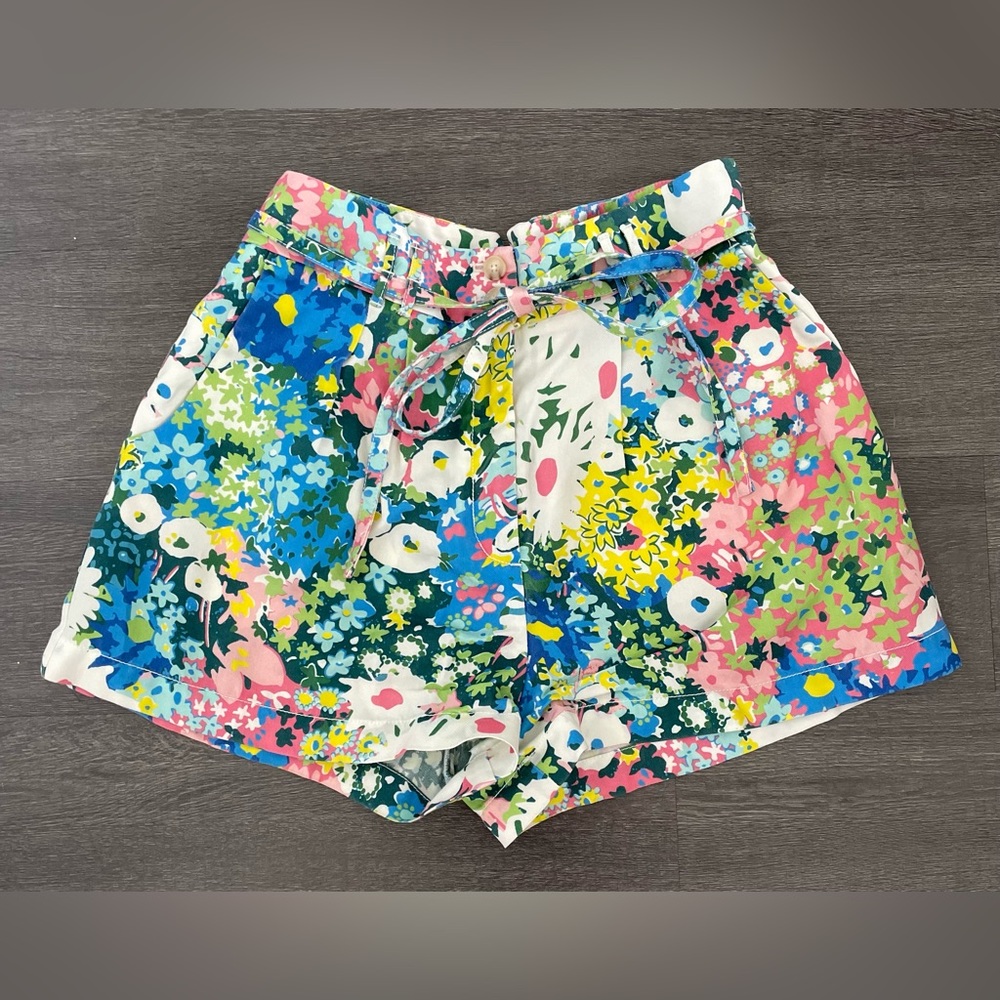 Anthropologie Sarah Campbell High Rise Printed Shorts